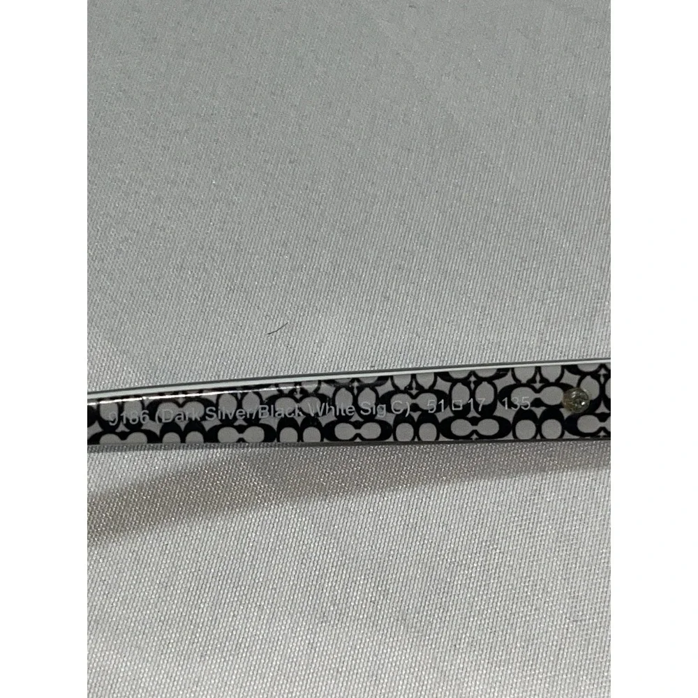 COACH HC5054 9186 Dk Silver Black White Sig 51-17-135 mm Women's Eyeglasses